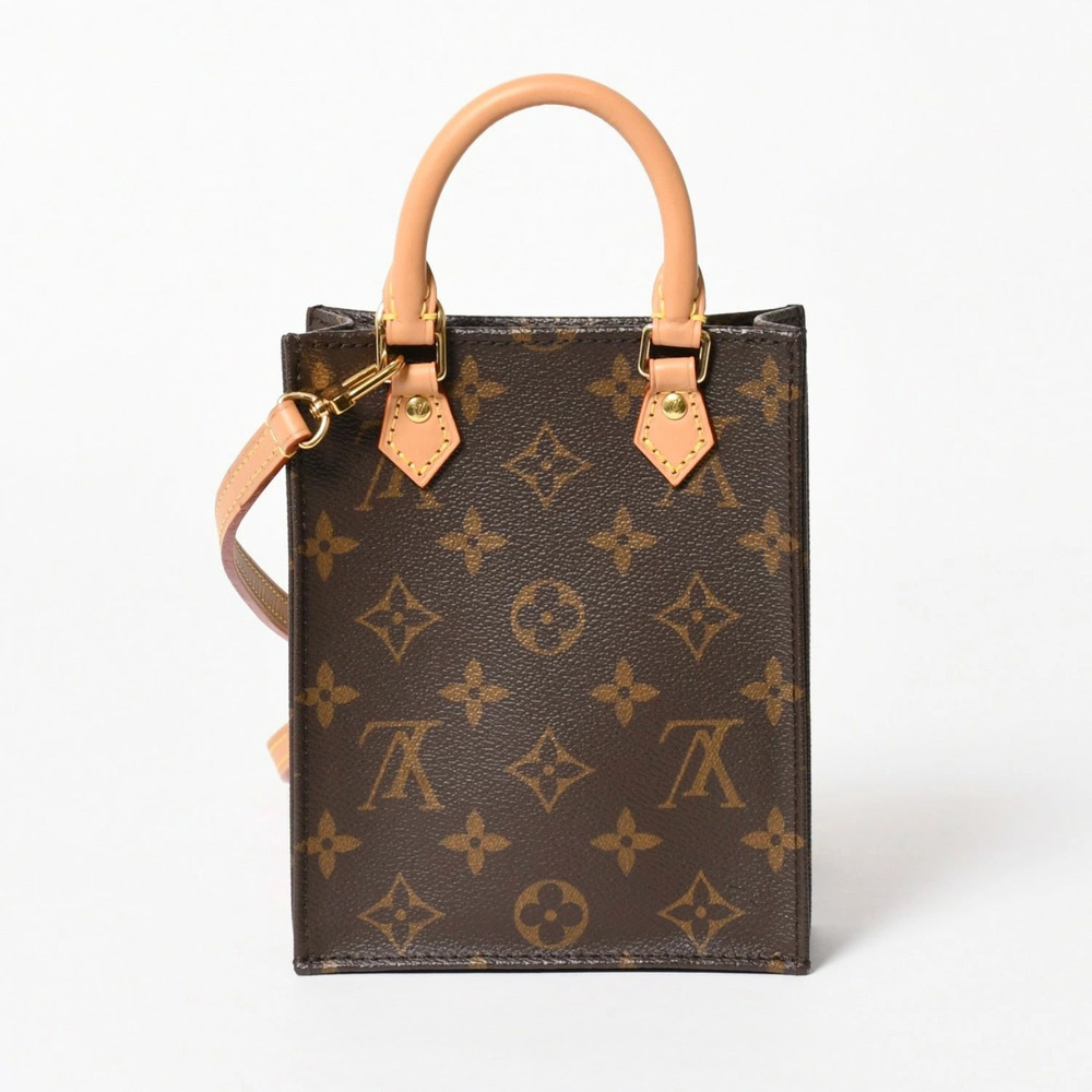 LOUIS VUITTON Sac Plat Bag Monogram Brown